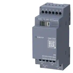 SIEMENS LOGO DM8 24R digital expansion module with 4 inputs and 4 relay outputs