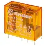 FINDER 230VAC 8 pin DPDT miniature relay with through-hole pins for socket mounting
