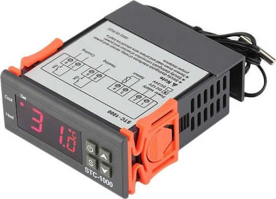 Hadex STC1000 industrial digital thermostat controller unit with NTC sensor probe and LED display