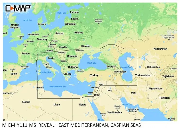 C-MAP REVEAL East Mediterranean